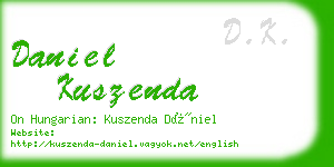 daniel kuszenda business card